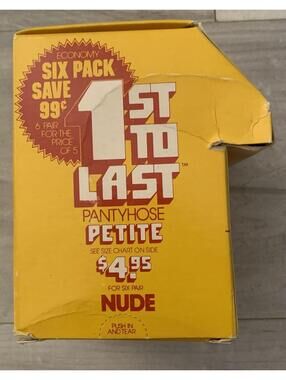 Vintage 1st To Last Pantyhose Petite 6 Pair Nude First Brands